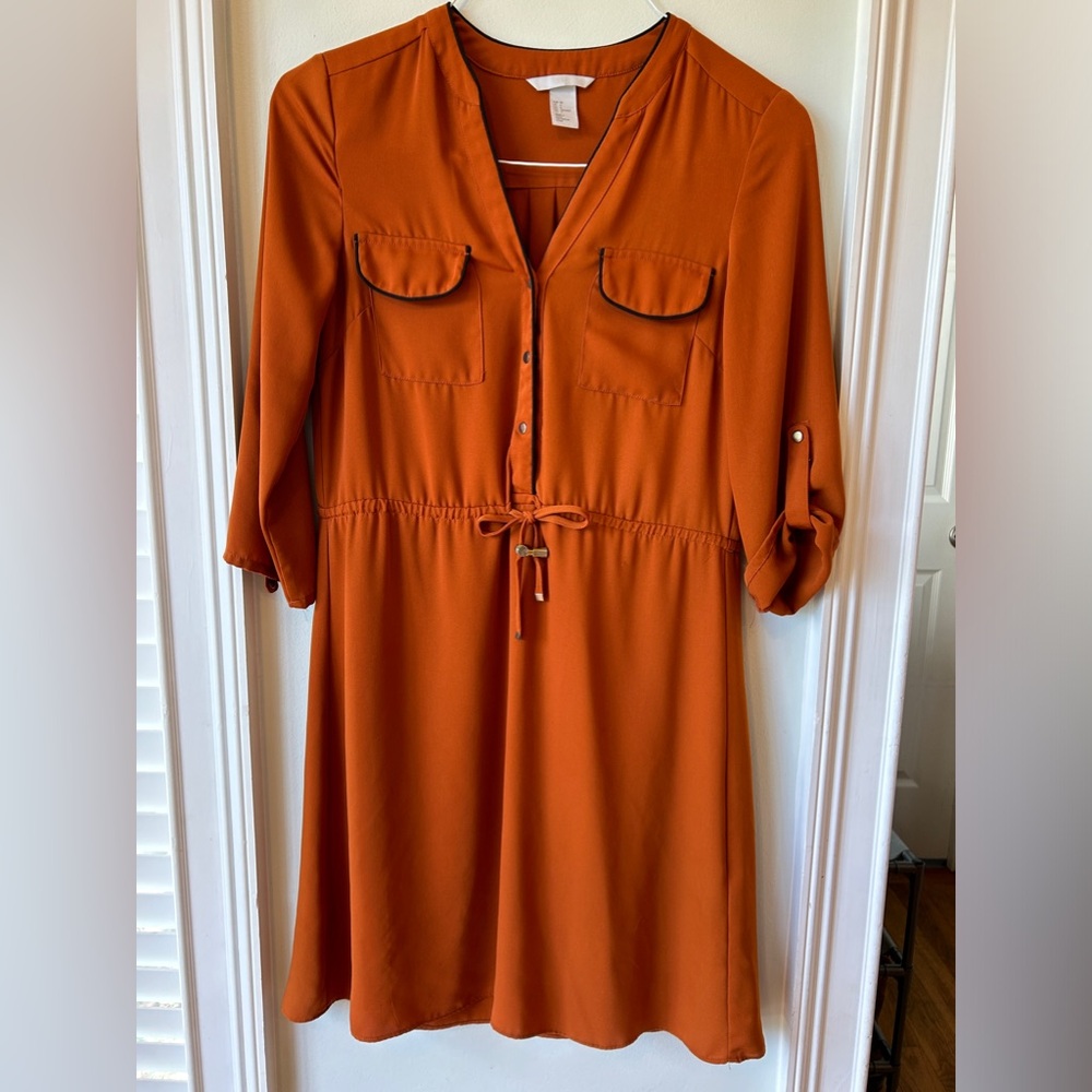 H&M casual dress in rust/copper